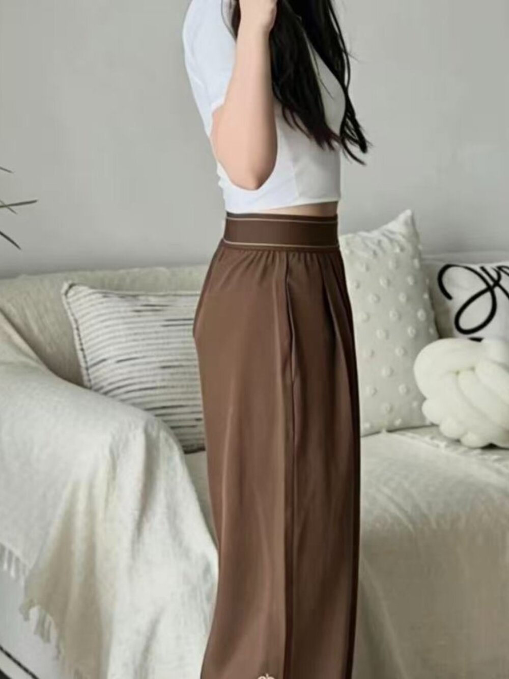 NWT ALO Yoga Suit Up Trouser Espresso Regular🤎Straight Leg High/Low Waist - Picture 2 of 8